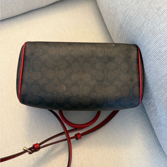 Coach Red and Brown Satchel Bag - Picture 7 of 7